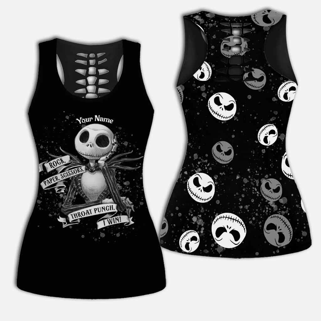 Rock Paper Scissors Nightmare - Personalized Hollow Tank Top and Leggings