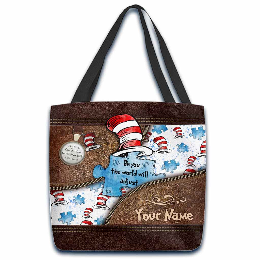 Why Fit In - Personalized Autism Awareness Tote Bag