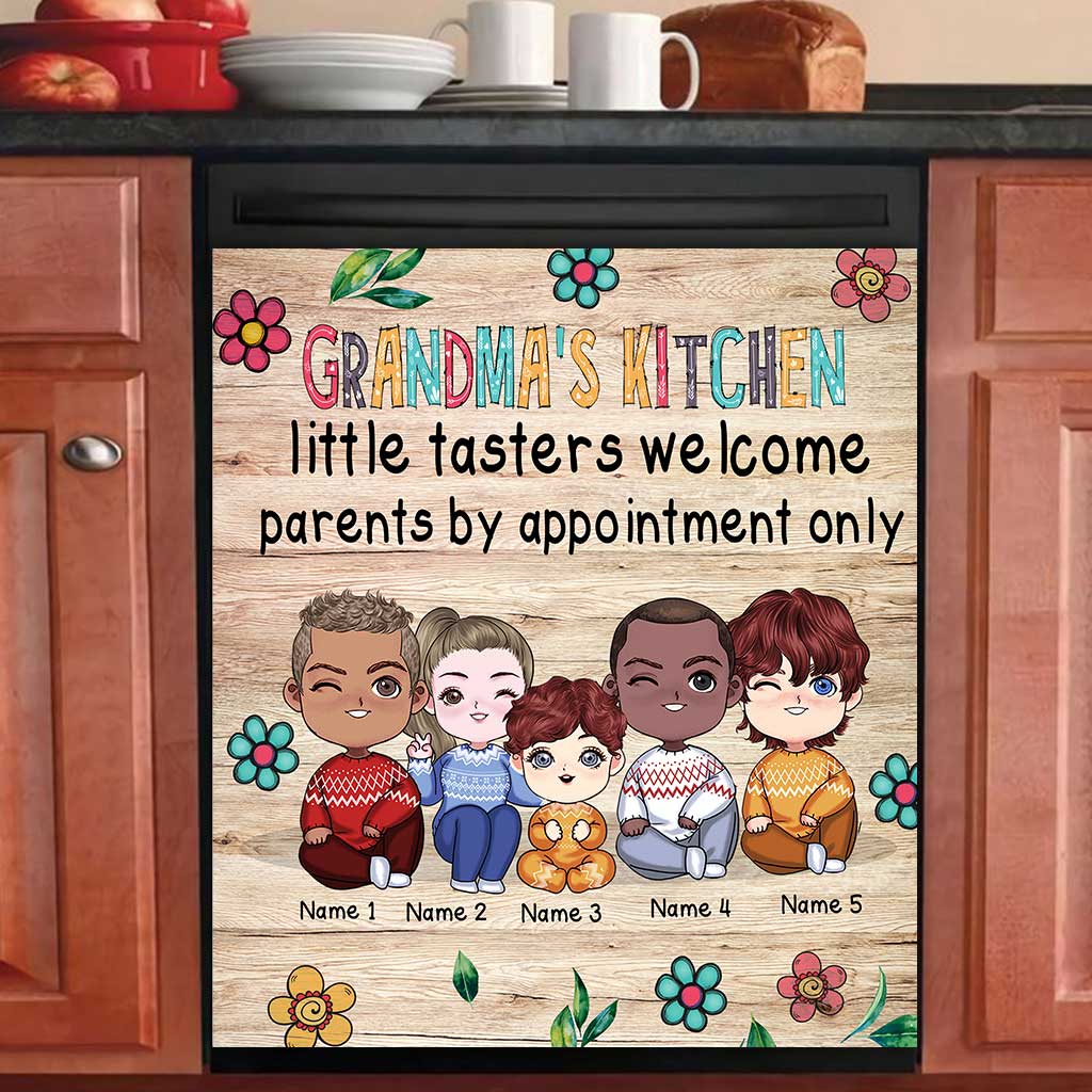 Grandma's Kitchen Little Tasters Welcome - Personalized Grandma Dishwasher Cover