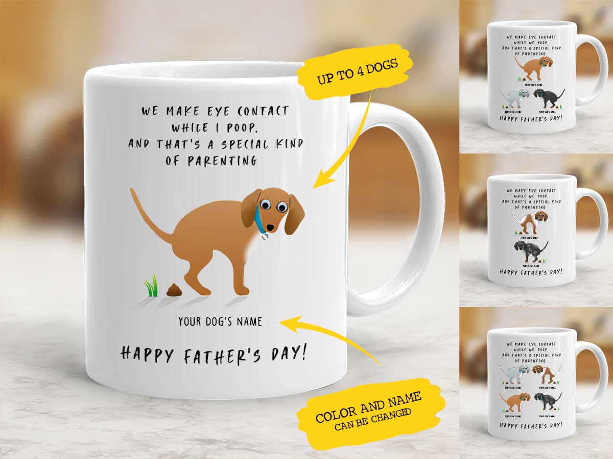 Happy Father's Day - Dachshund Personalized Mug