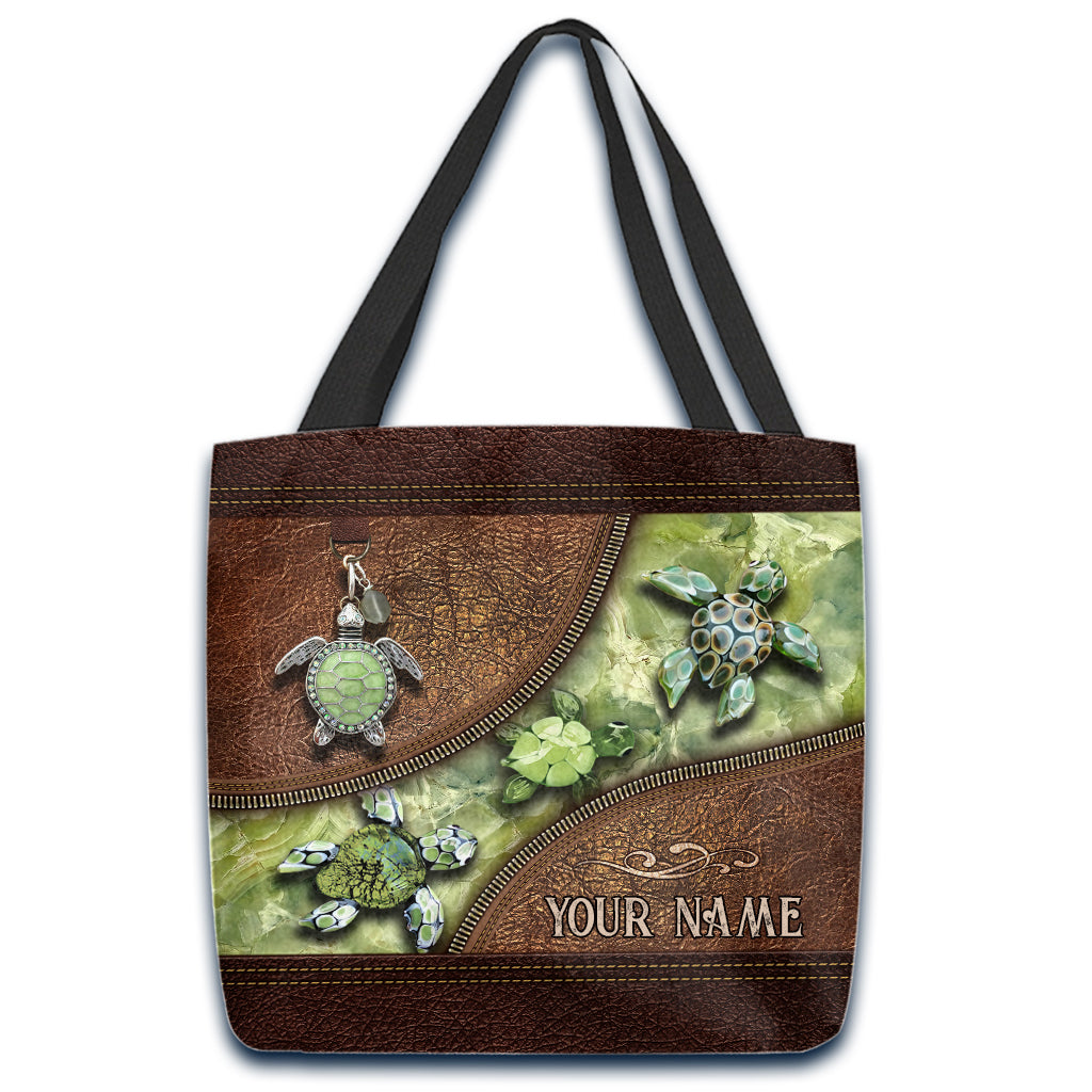 Salty Lil' Beach - Turtle Personalized Tote Bag