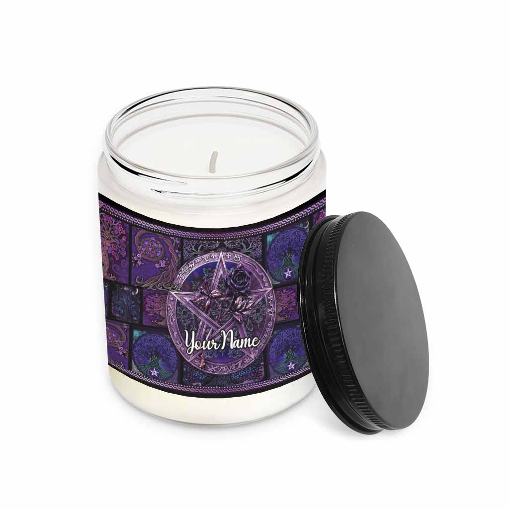 Witch Pentagram Roses - Personalized Witch Candle