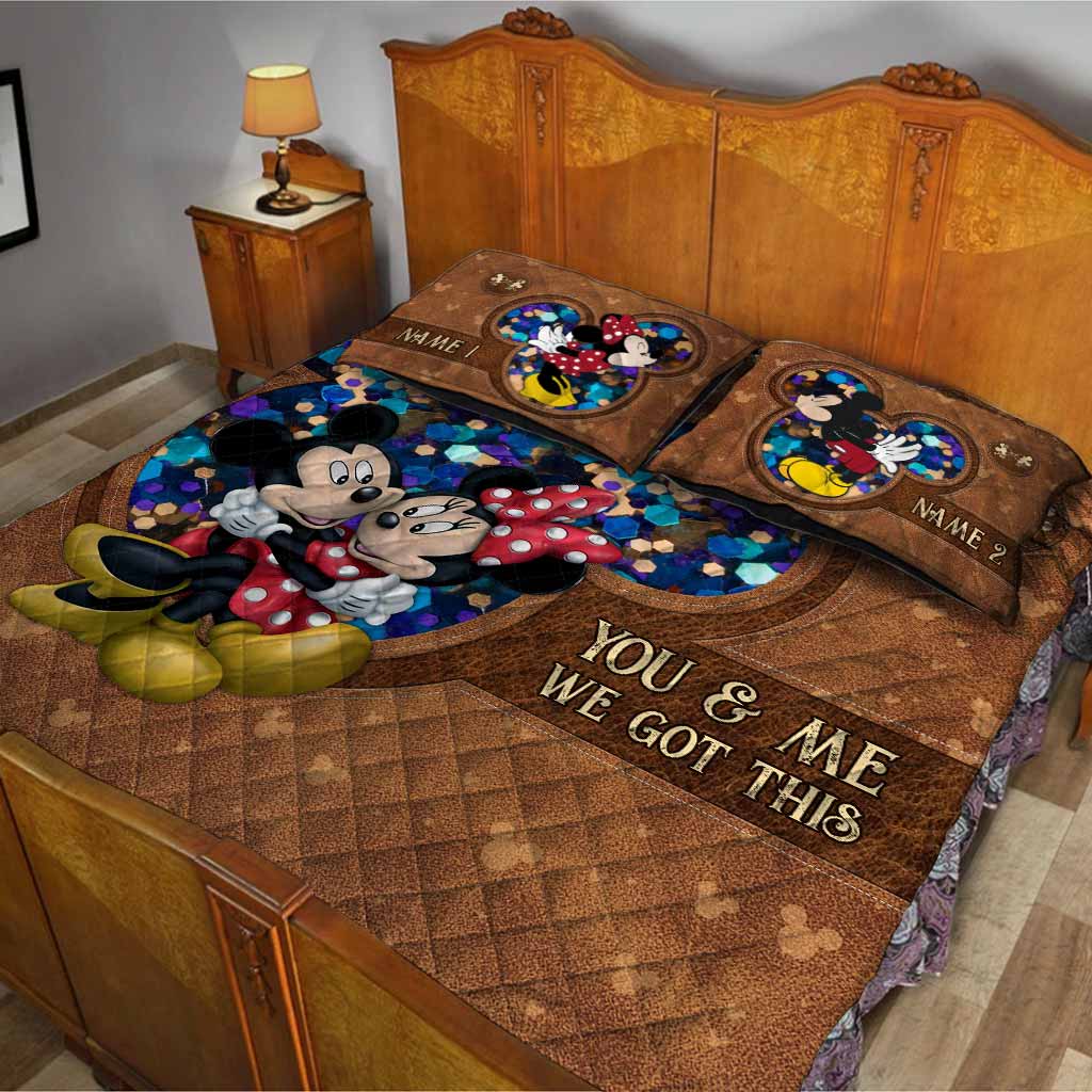 You & Me We Got This - Personalized Mouse Quilt Set