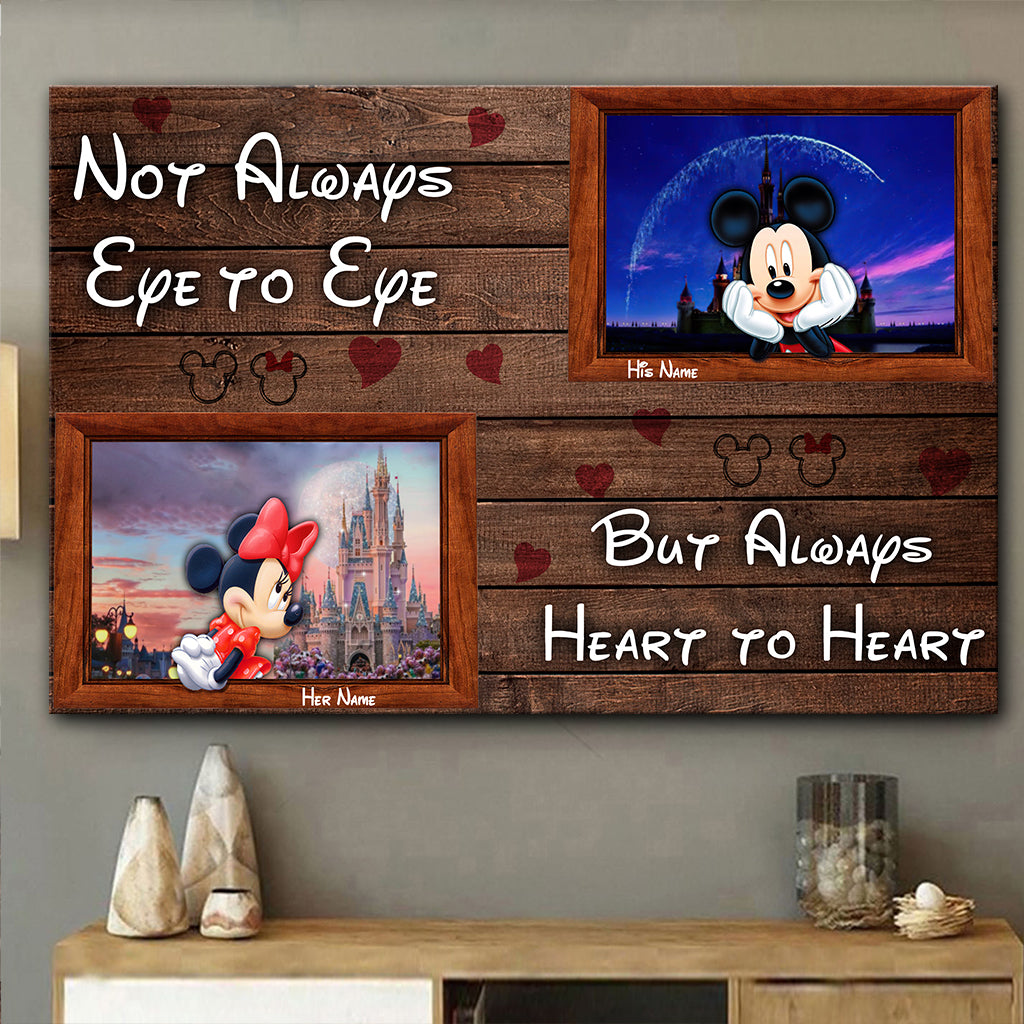 Always Heart To Heart - Personalized Couple Mouse Canvas And Poster