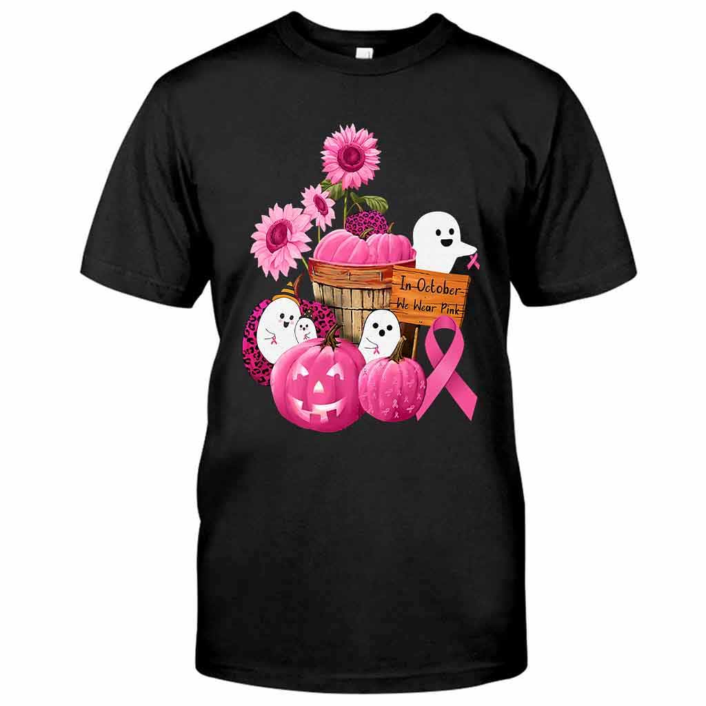 In October We Wear Pink Halloween  - Breast Cancer Awareness T-shirt And Hoodie 082021