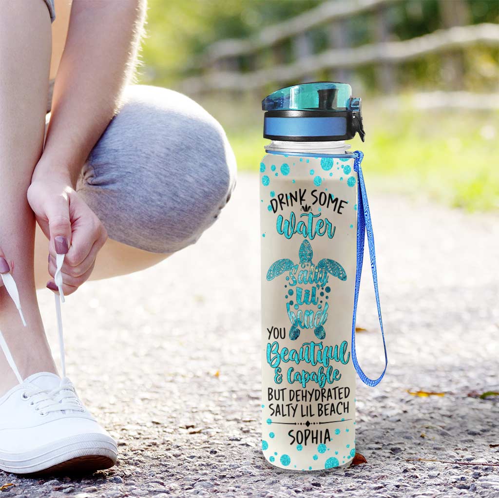 Drink Some Water - Personalized Turtle Water Tracker Bottle