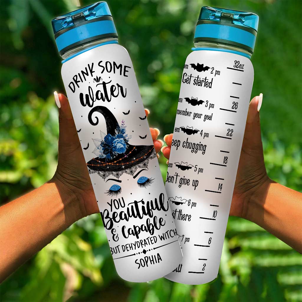 Drink Some Water - Personalized Witch Water Tracker Bottle