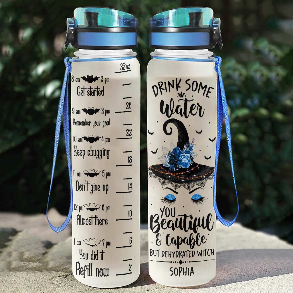 Drink Some Water - Personalized Witch Water Tracker Bottle