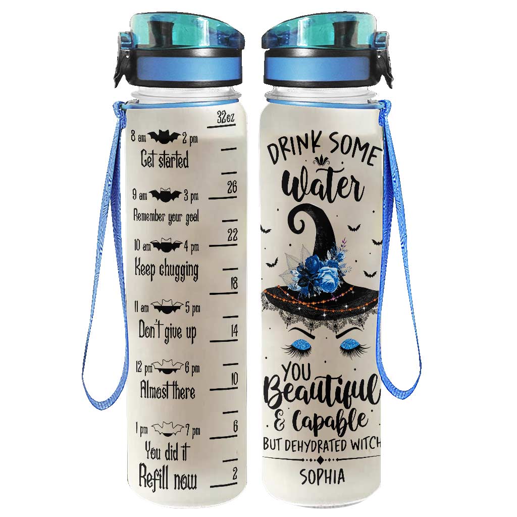 Drink Some Water - Personalized Witch Water Tracker Bottle