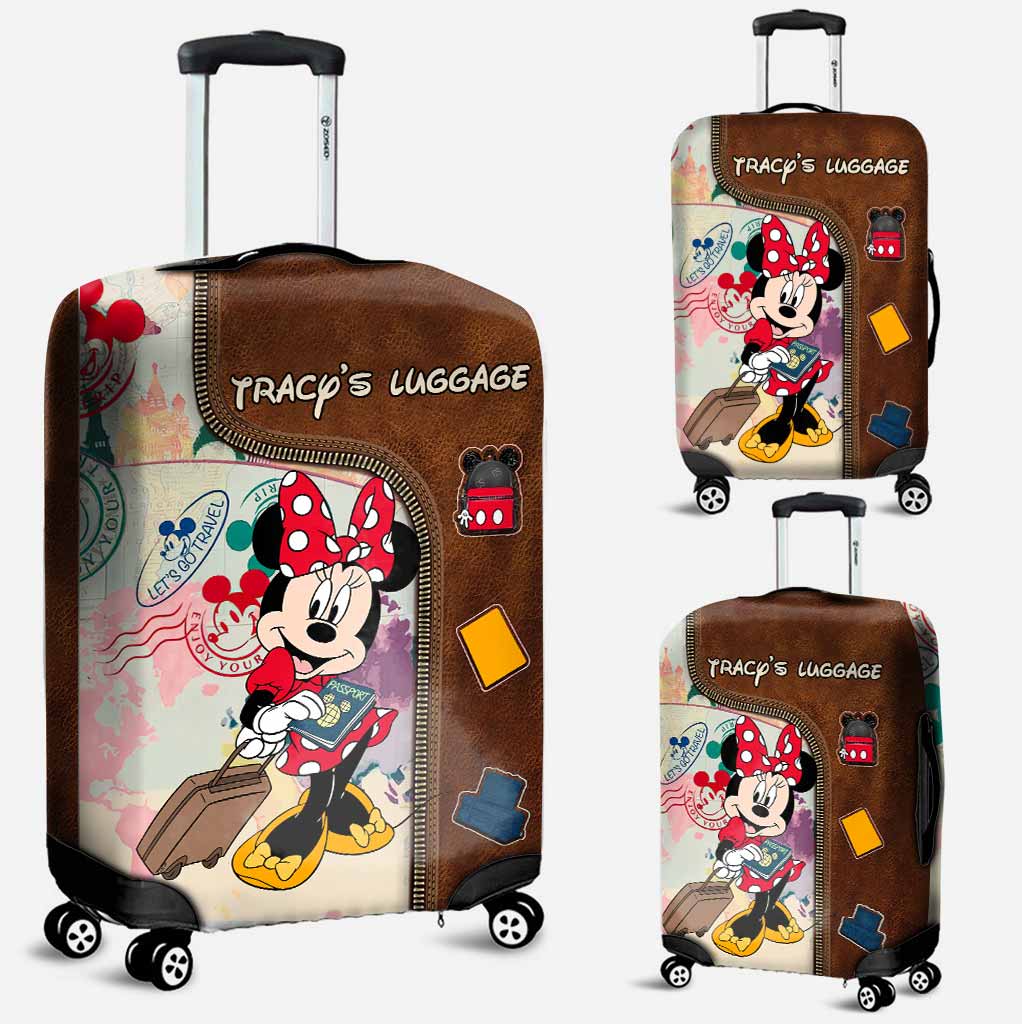 Travel Set - Personalized Mouse Leather Handbag & Luggage Cover