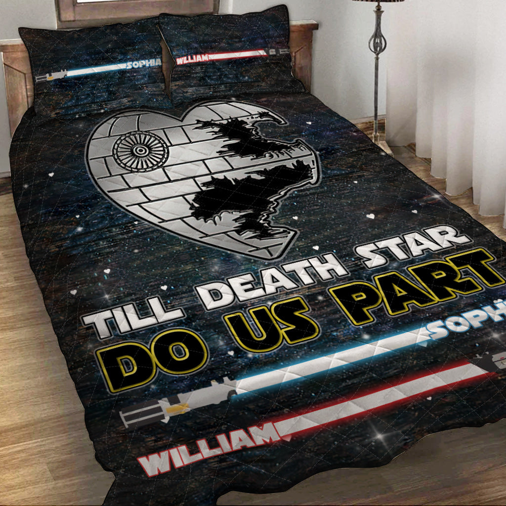 Till Death Star Do Us Part - Personalized Couple The Force Quilt Set