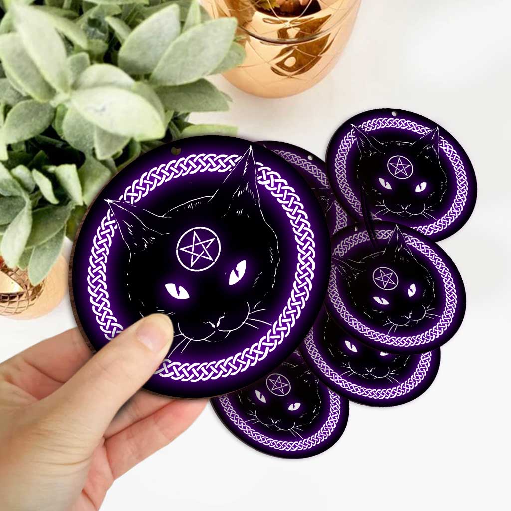 Witchy Vibes Black Cats - Halloween Witch 6 Pieces Garland