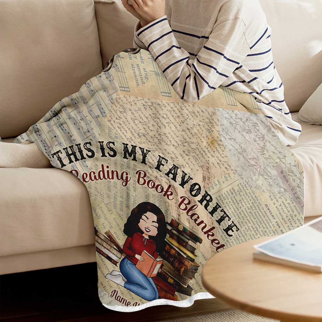 This Is My Favorite Reading Book Blanket - Personalized Book Blanket