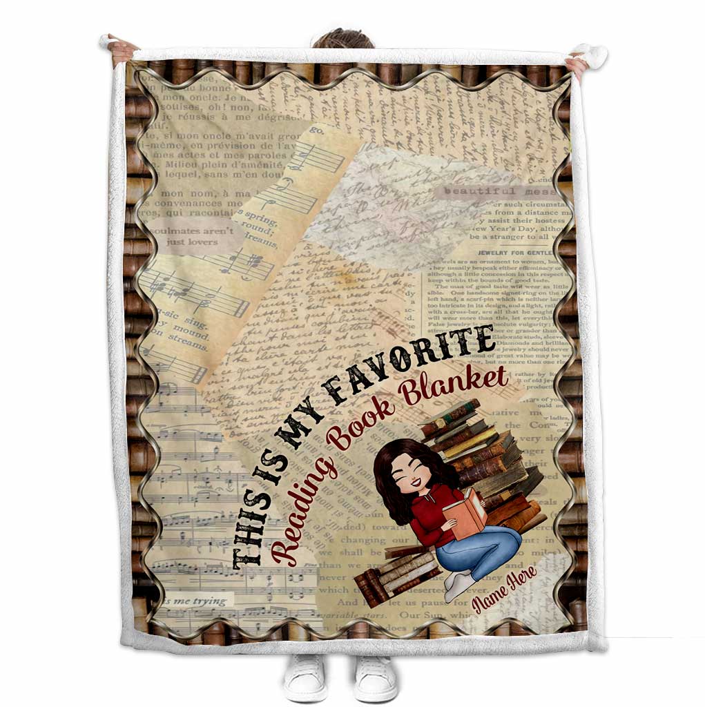 This Is My Favorite Reading Book Blanket - Personalized Book Blanket