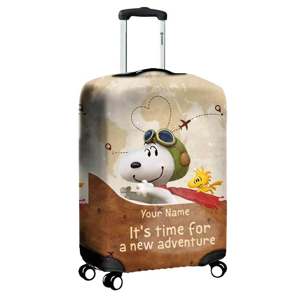 It's Time For A New Adventure - Personalized Luggage Cover