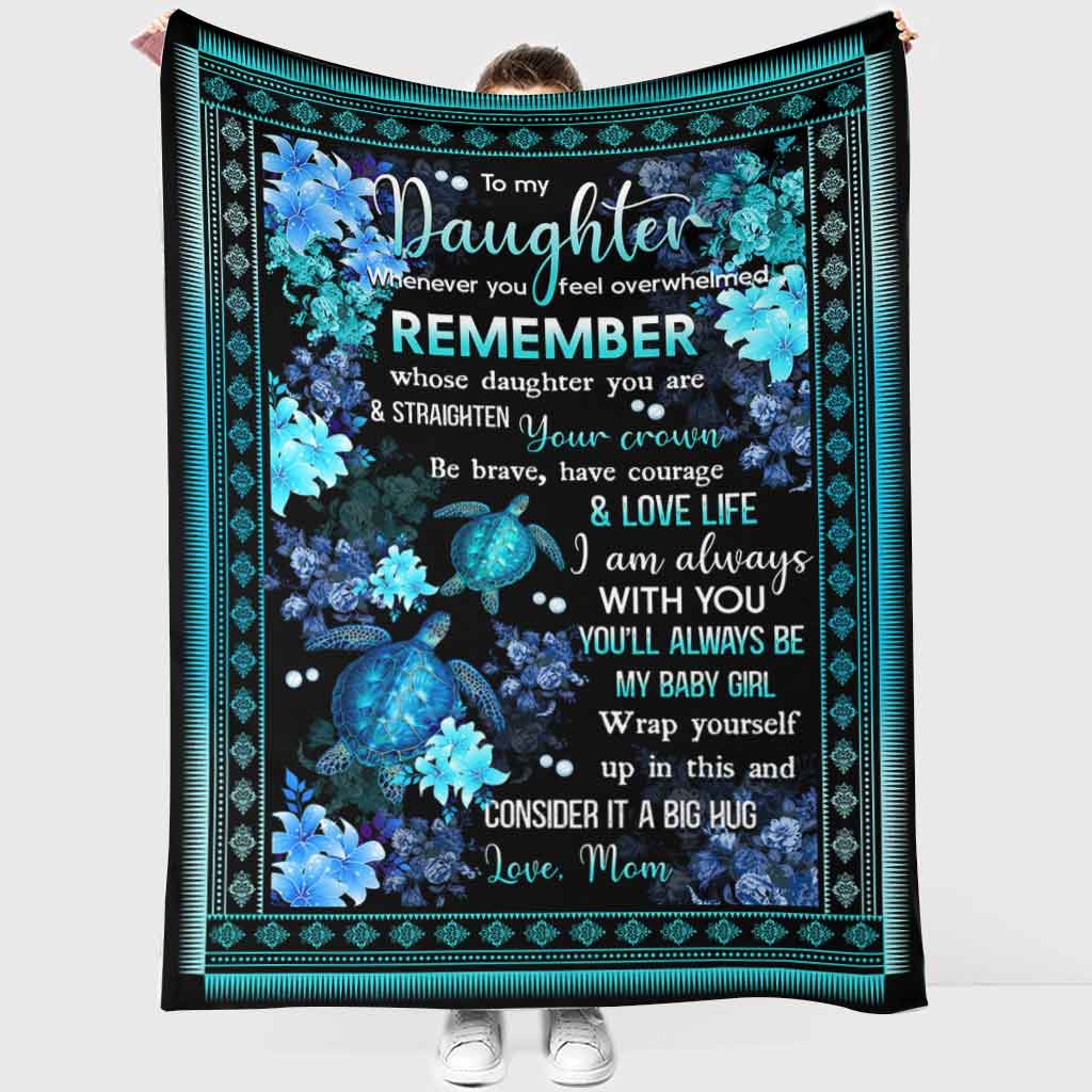 To My Daughter - Turtle Blanket