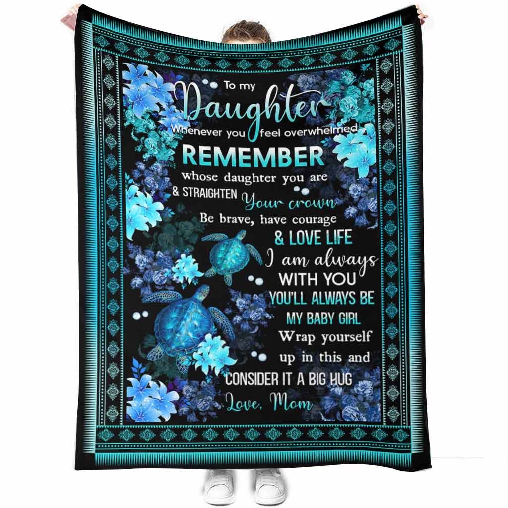 To My Daughter - Turtle Blanket