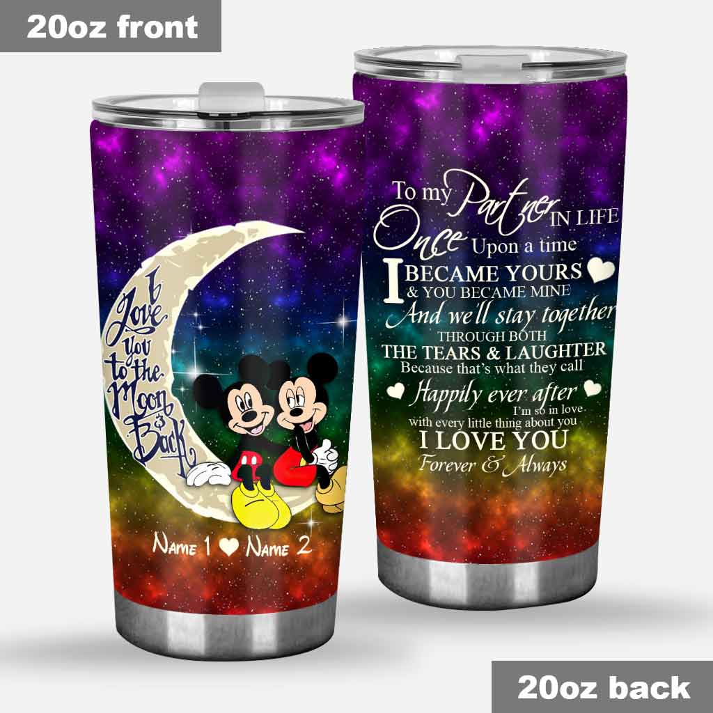 To My Partner In Life - Personalized Couple LGBT Support Tumbler
