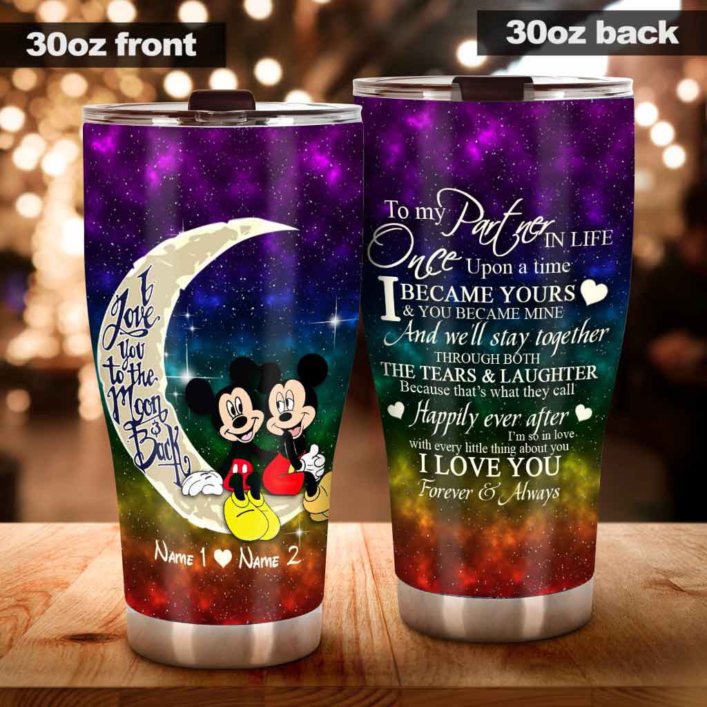 To My Partner In Life - Personalized Couple LGBT Support Tumbler