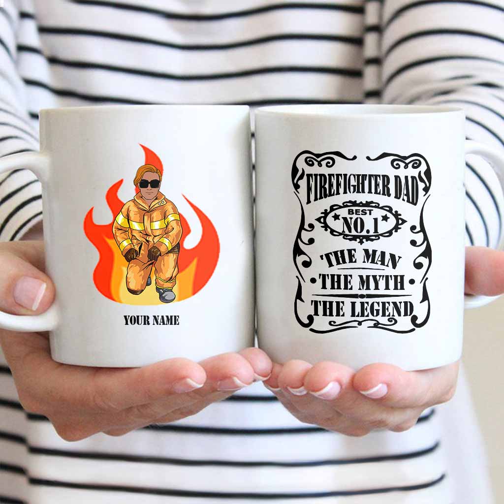 Firefighter Dad The Myth The Legend - Personalized Father's Day Mug