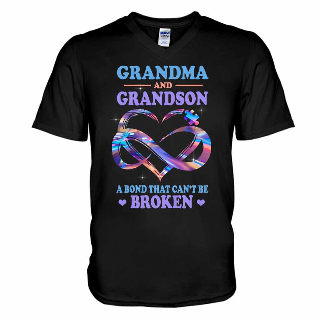Grandma & Grandson - Autism Awareness Personalized T-shirt And Hoodie