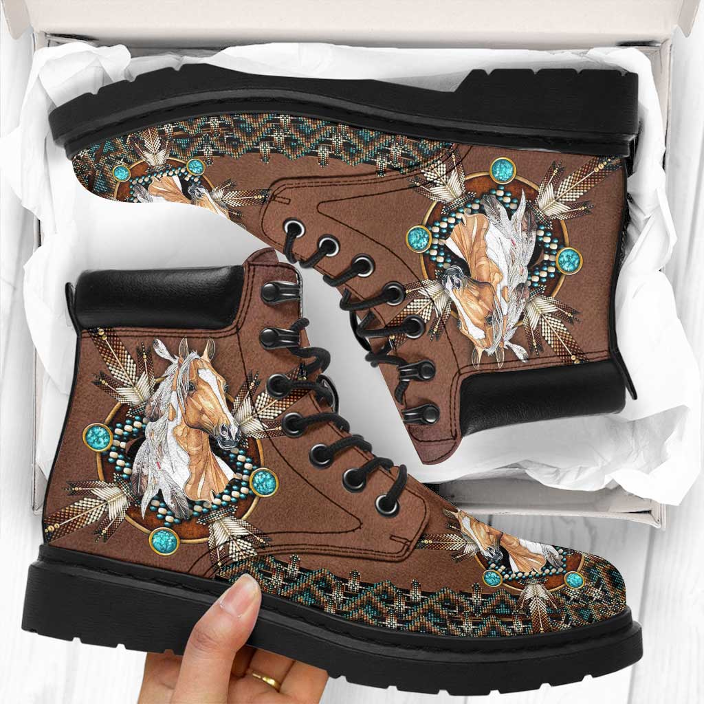 Horse Classic Tribal Pattern - All Season Boots