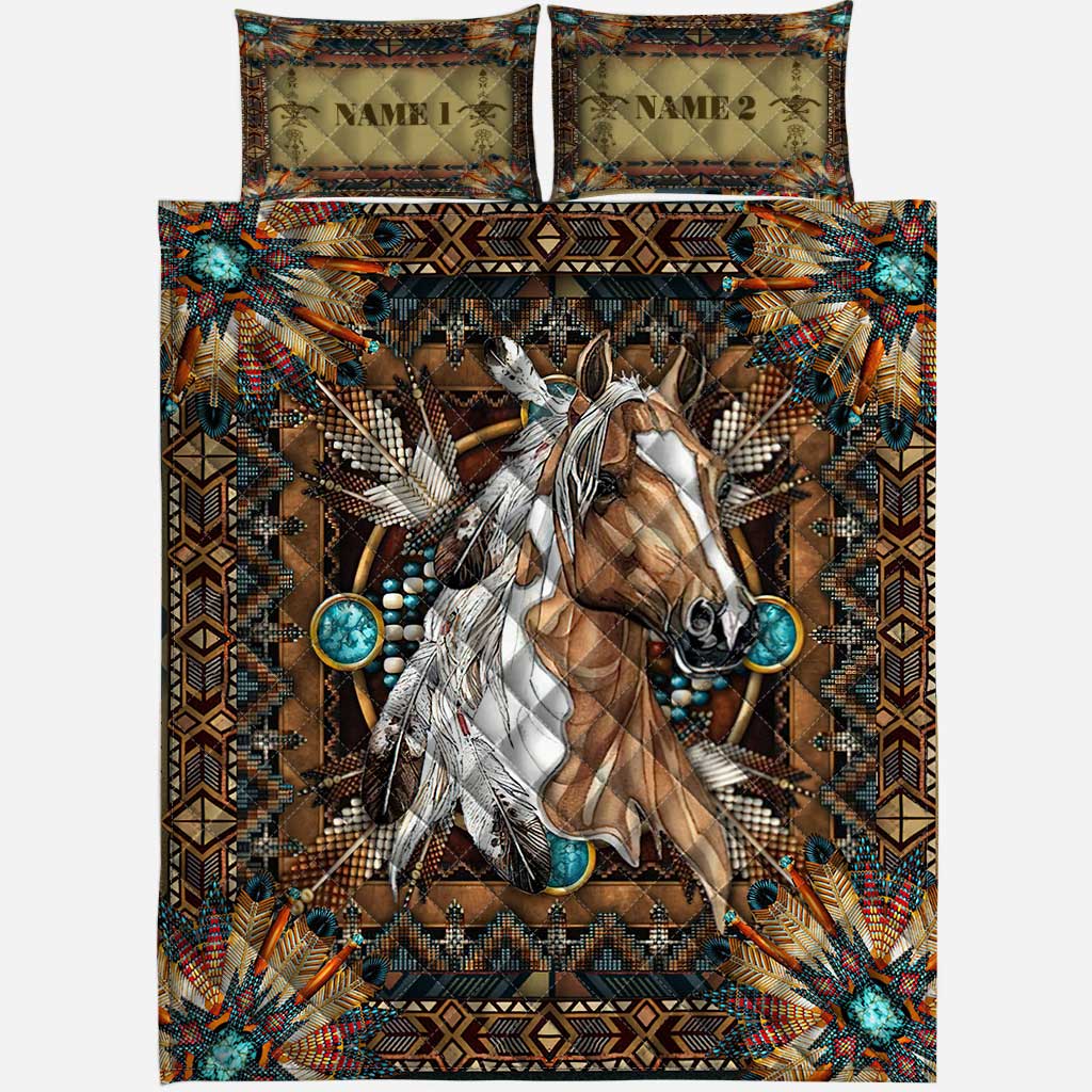 Horse Tribal Hausdirect - Personalized Horse Quilt Set