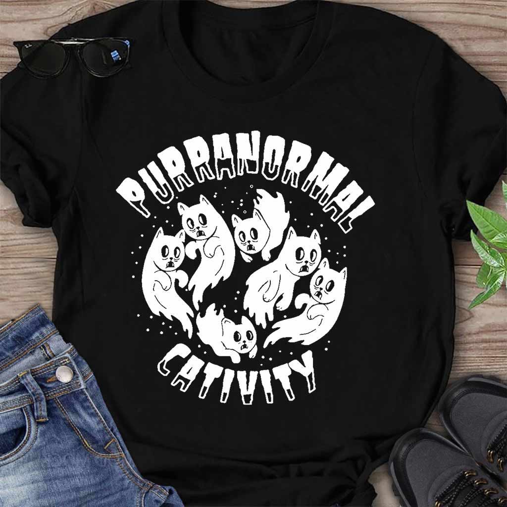 Purranormal Cativity Halloween  - Cat T-shirt And Hoodie 082021