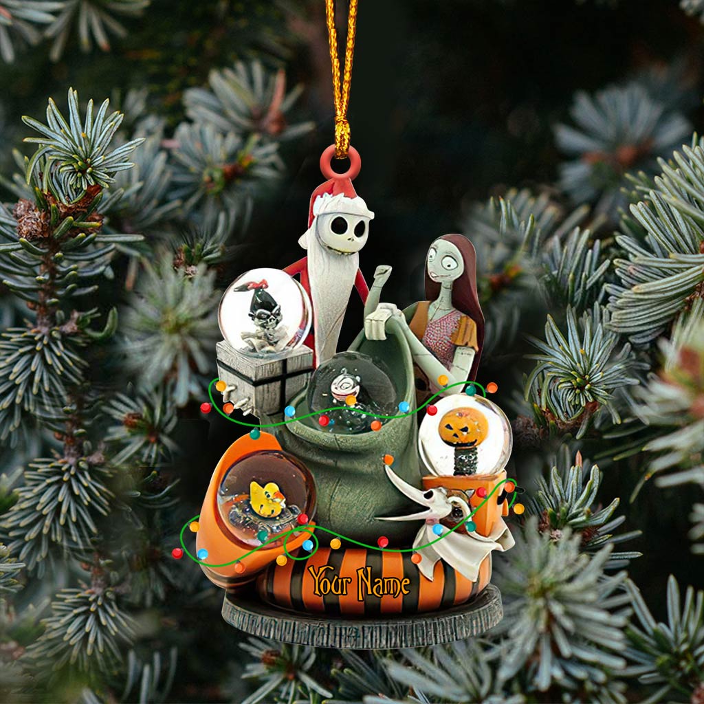 Nightmare Christmas - Personalized Ornament With 3D Pattern Print (Printed On Both Sides)