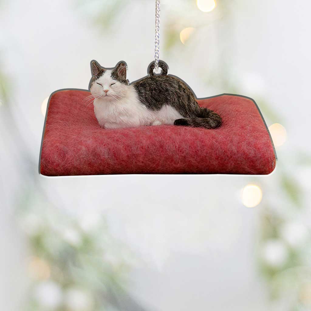 Little Ball Of Fur - Christmas Cat Ornament (Printed On Both Sides)