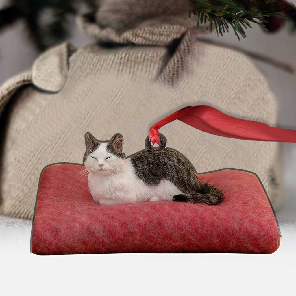 Little Ball Of Fur - Christmas Cat Ornament (Printed On Both Sides)