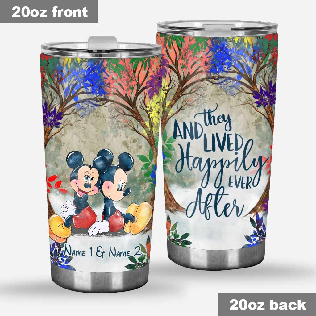 And They Lived Happily Ever After - Personalized Couple LGBT Support Tumbler