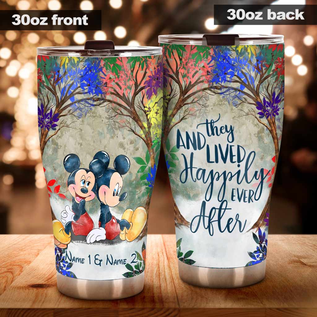 And They Lived Happily Ever After - Personalized Couple LGBT Support Tumbler