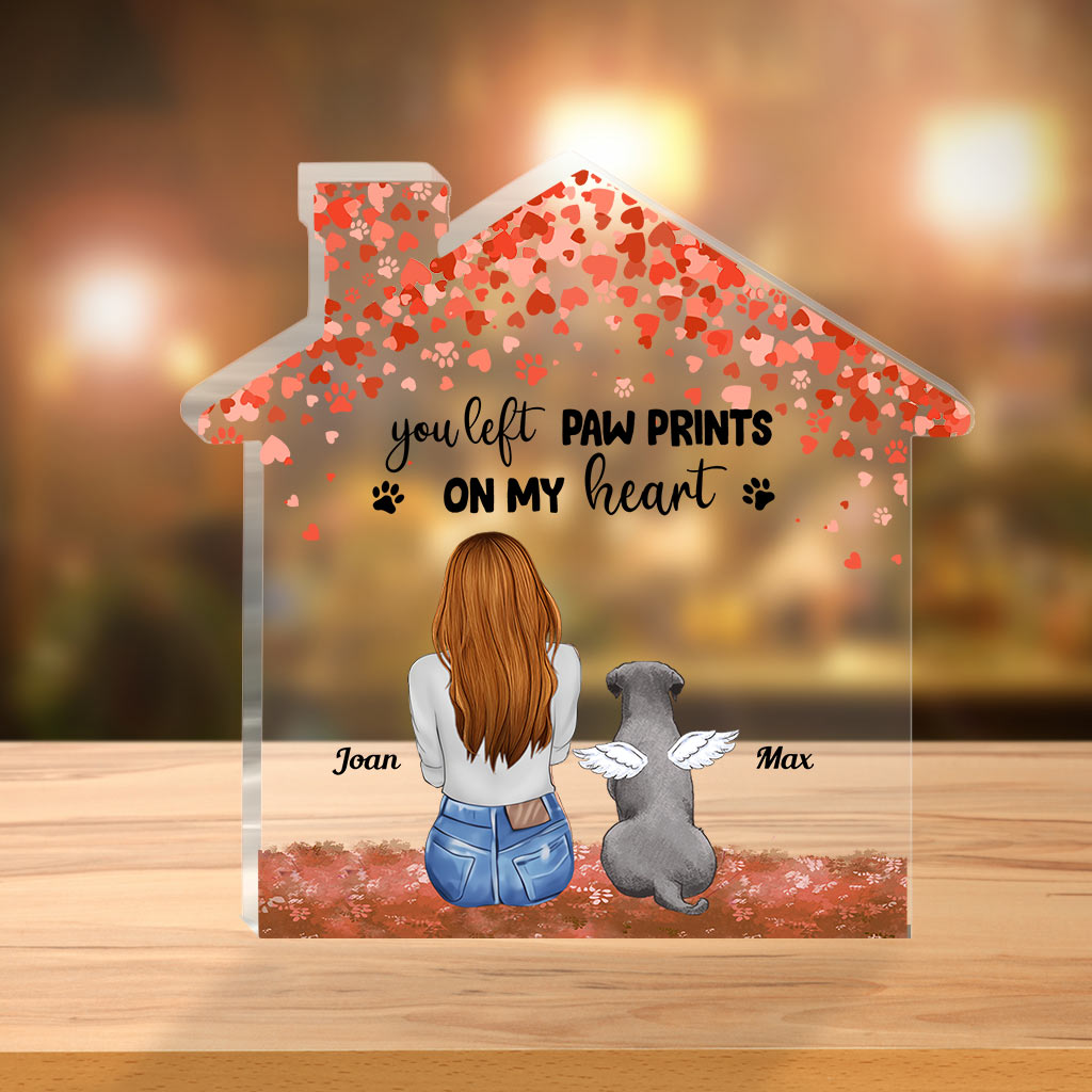Forever In My Heart - Personalized Dog Custom Shaped Acrylic Plaque