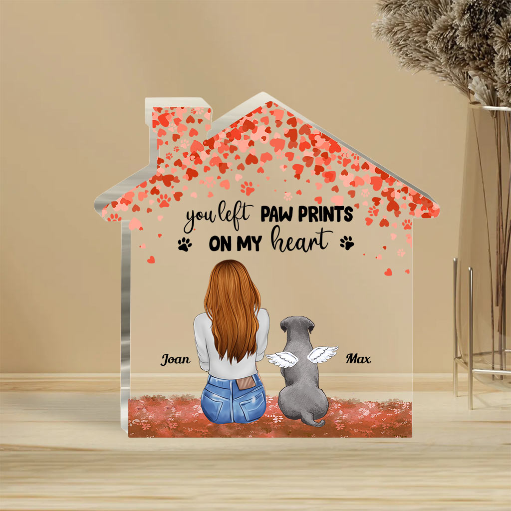 Forever In My Heart - Personalized Dog Custom Shaped Acrylic Plaque