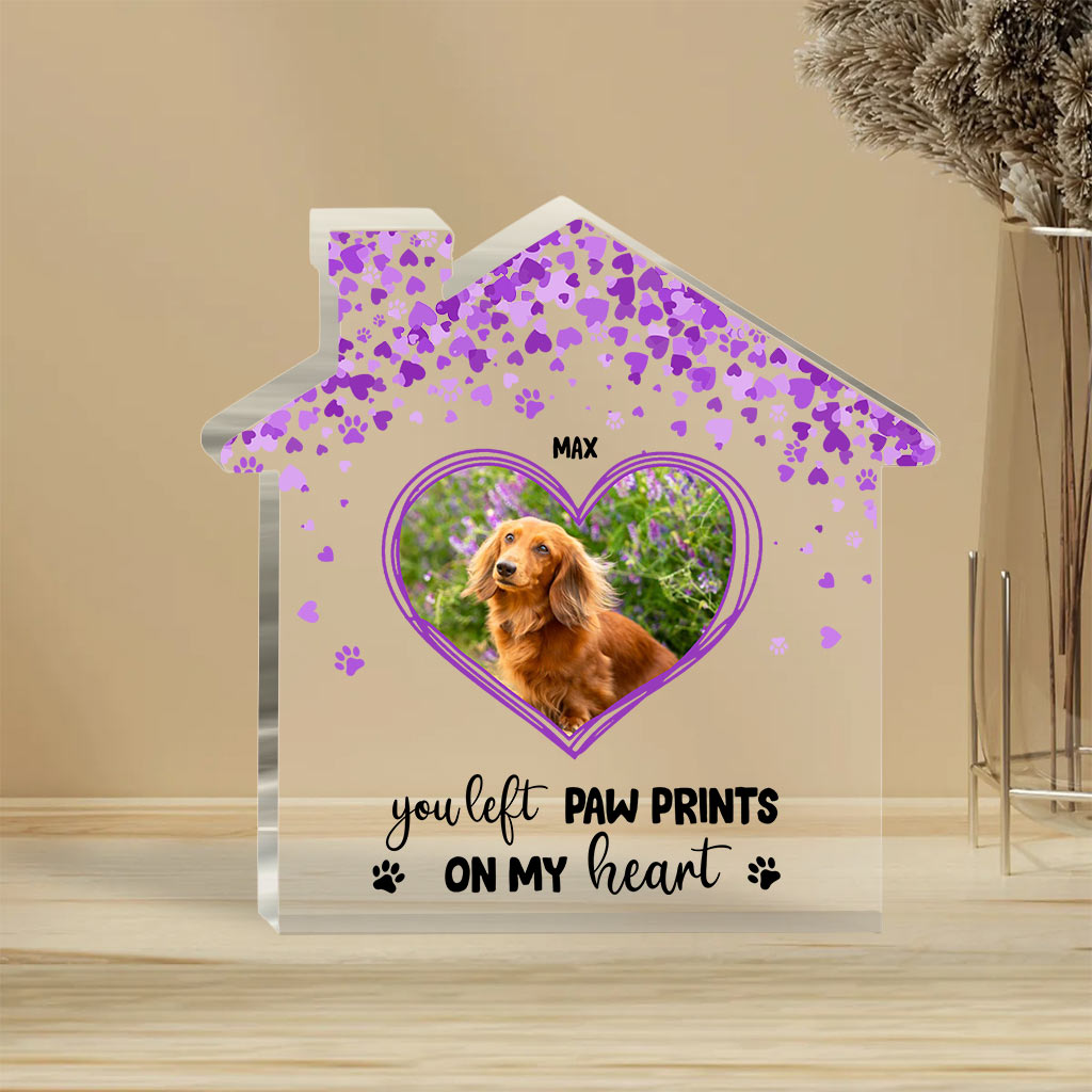 Forever In My Heart - Personalized Dog Custom Shaped Acrylic Plaque