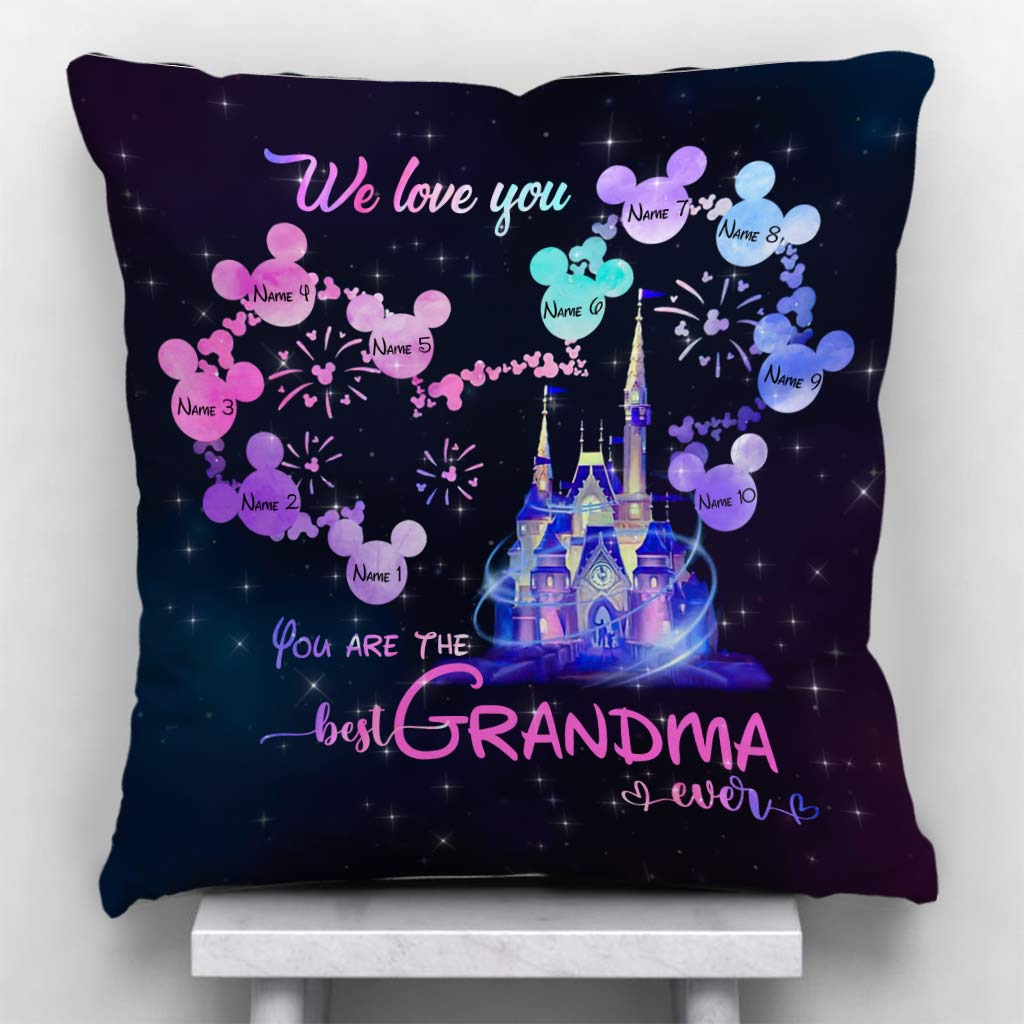 Best Grandma Ever - Personalized Mother's Day Mouse Throw Pillow