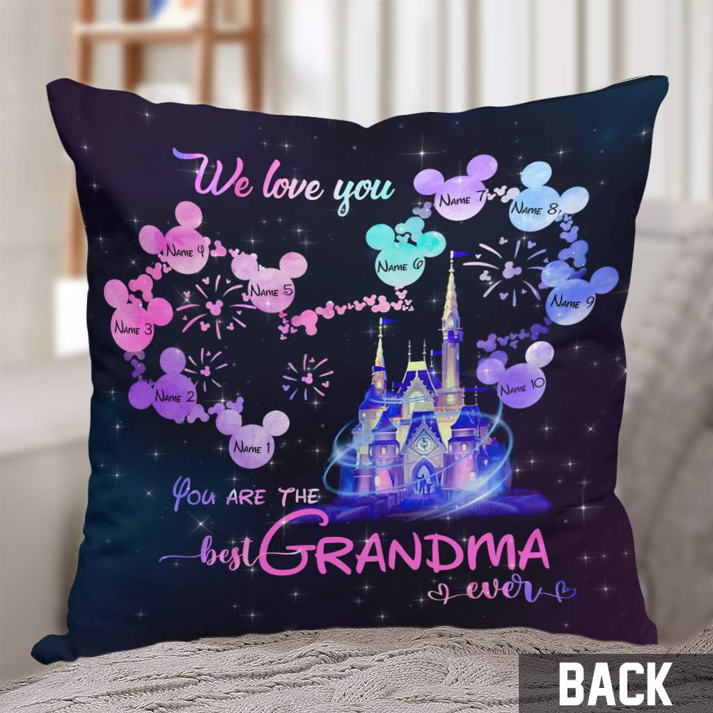Best Grandma Ever - Personalized Mother's Day Mouse Throw Pillow