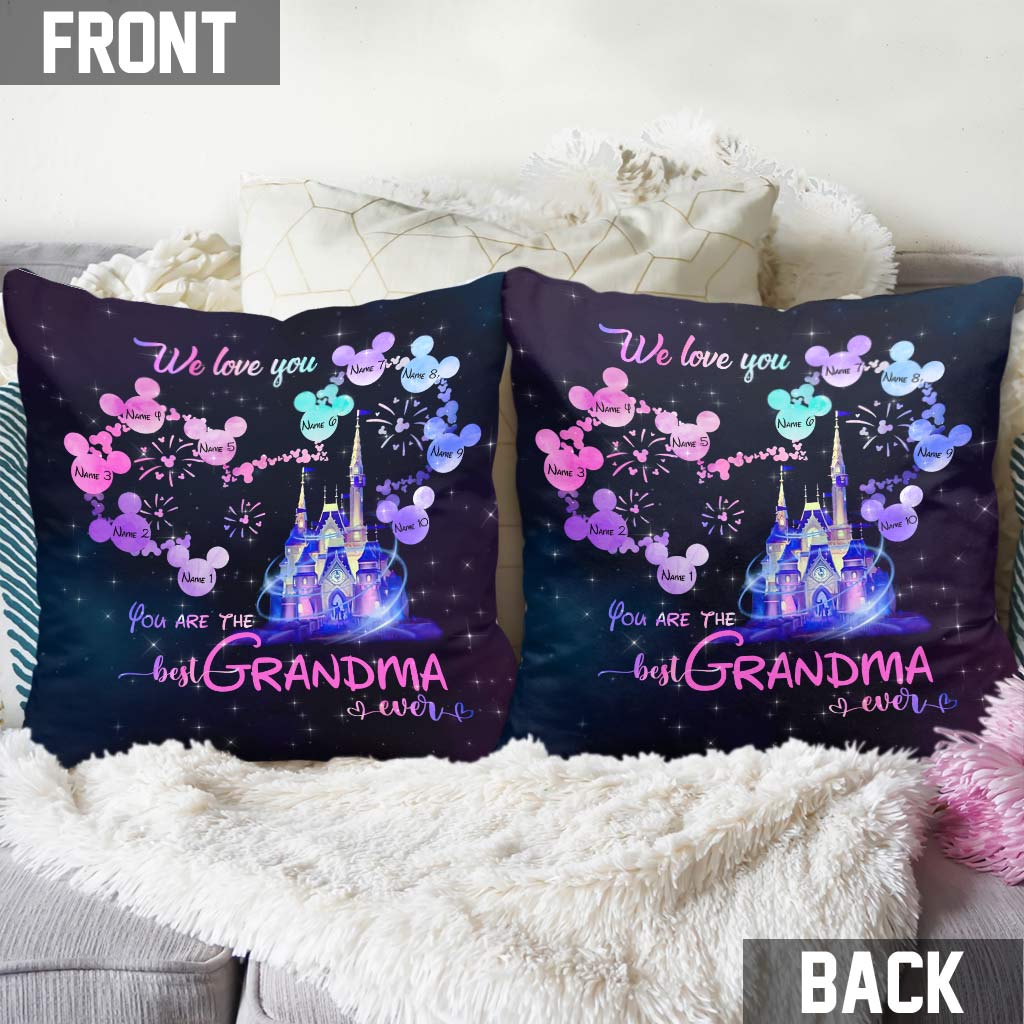 Best Grandma Ever - Personalized Mother's Day Mouse Throw Pillow