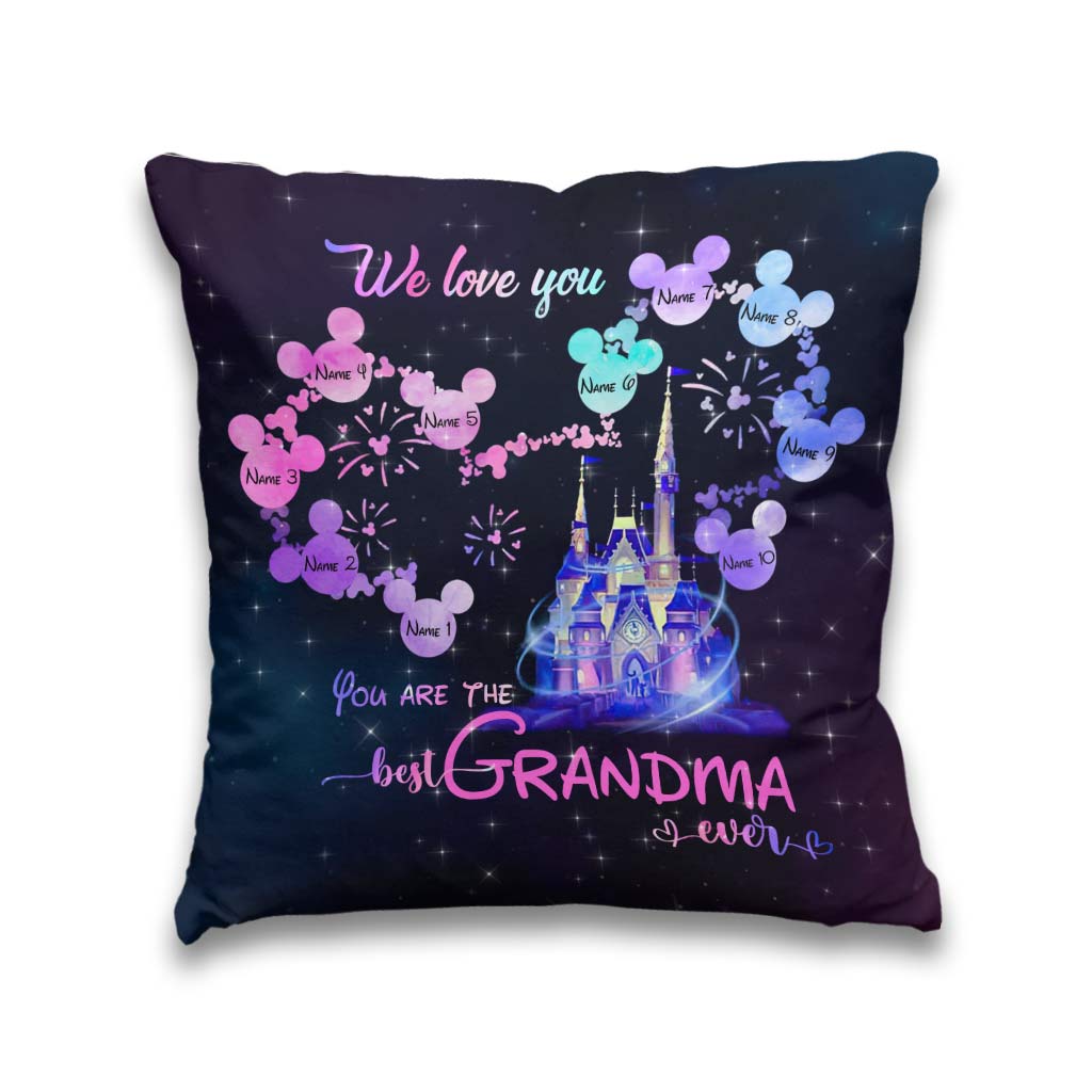 Best Grandma Ever - Personalized Mother's Day Mouse Throw Pillow