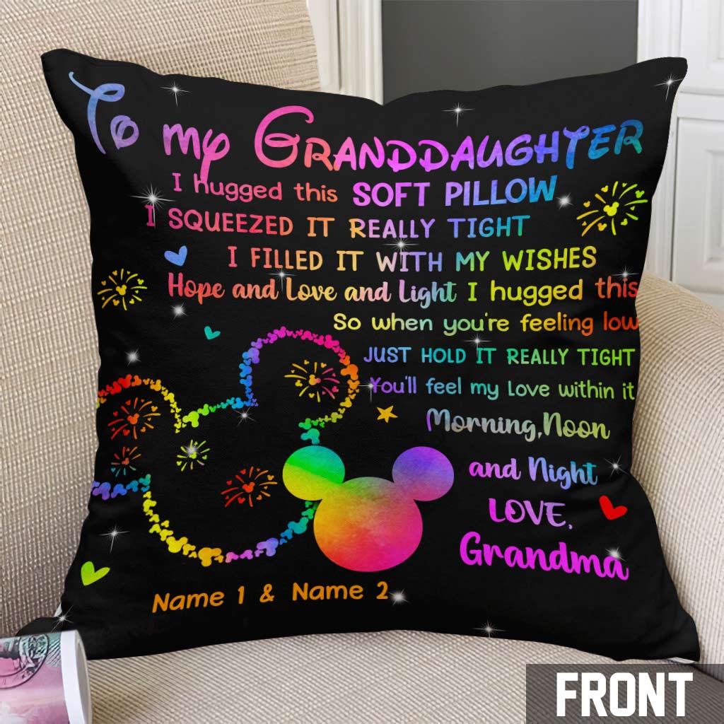 I Hug This Pillow - Personalized Mother's Day Mouse Throw Pillow