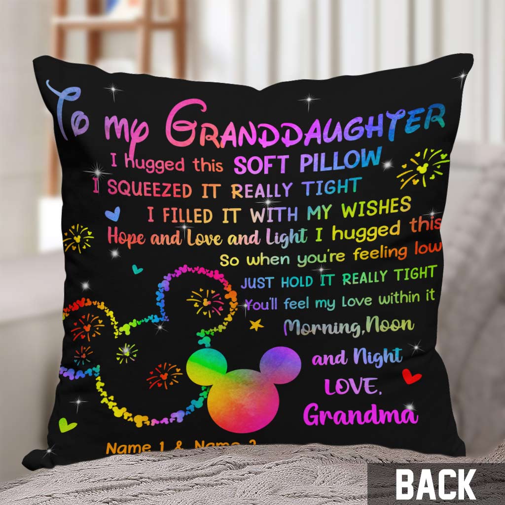 I Hug This Pillow - Personalized Mother's Day Mouse Throw Pillow
