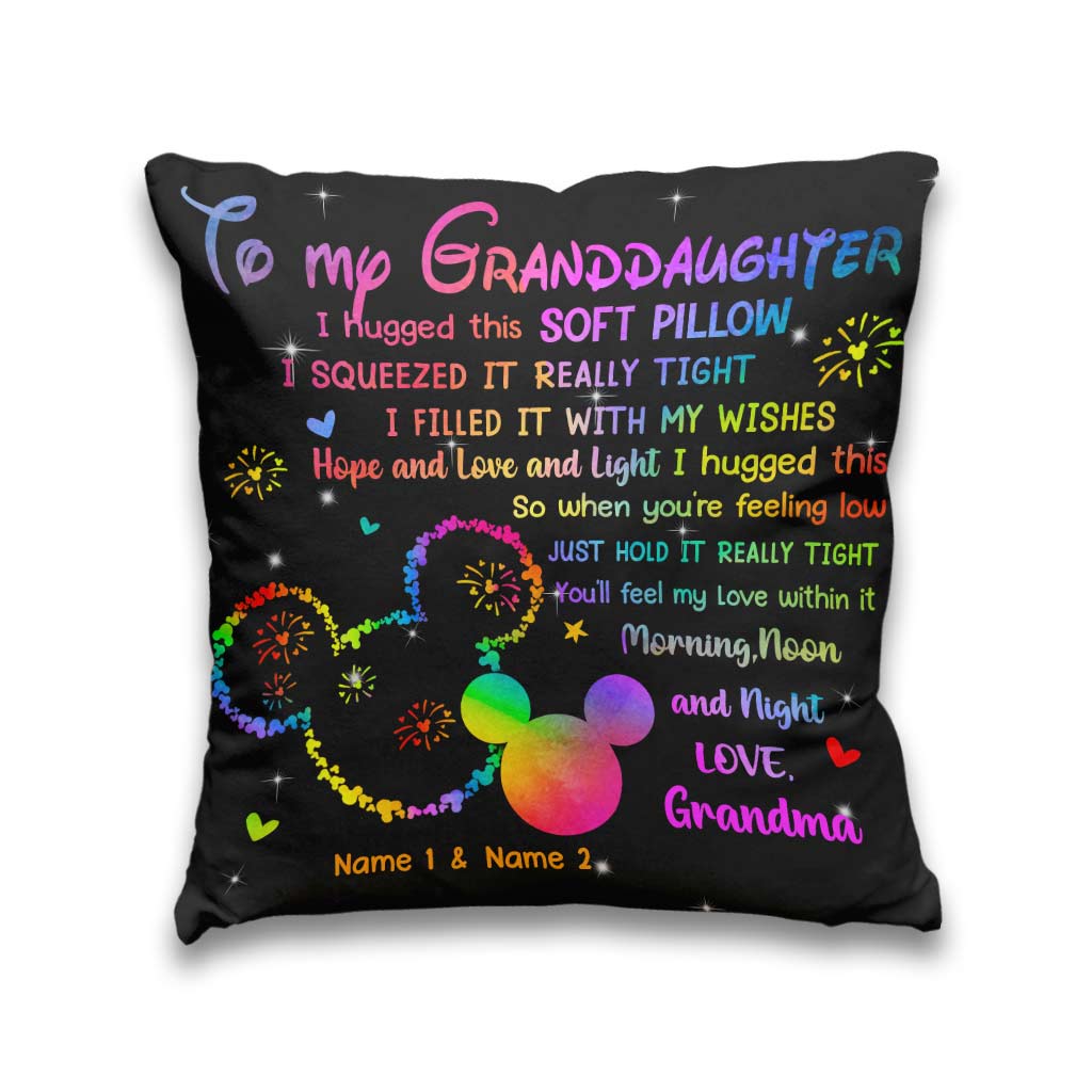 I Hug This Pillow - Personalized Mother's Day Mouse Throw Pillow