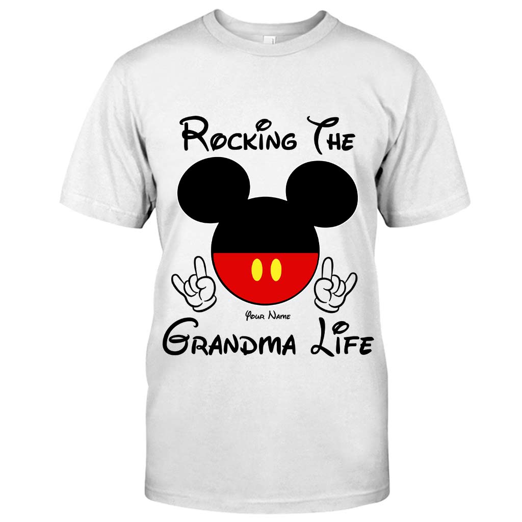 Rocking The Grandma Life - Personalized Mother's Day Mouse T-shirt and Hoodie