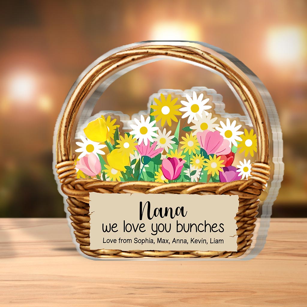 Nana We Love You - Personalized Mother's Day Grandma Custom Shaped Acrylic Plaque