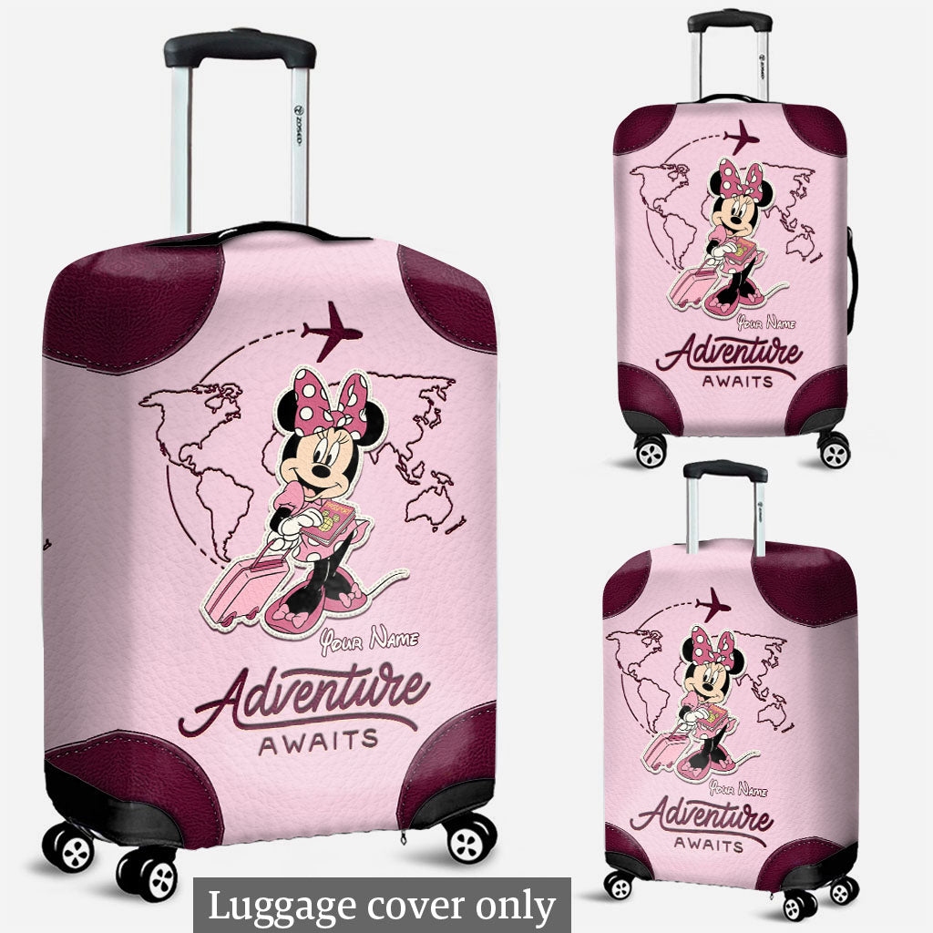 Adventure awaits - Personalized Mouse Luggage Cover