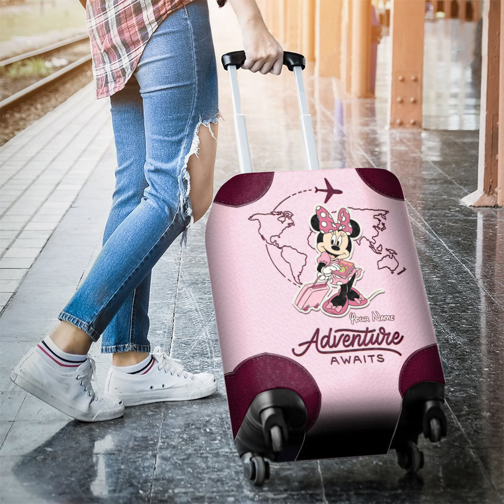 Adventure awaits - Personalized Mouse Luggage Cover