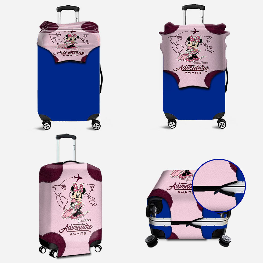 Adventure awaits - Personalized Mouse Luggage Cover