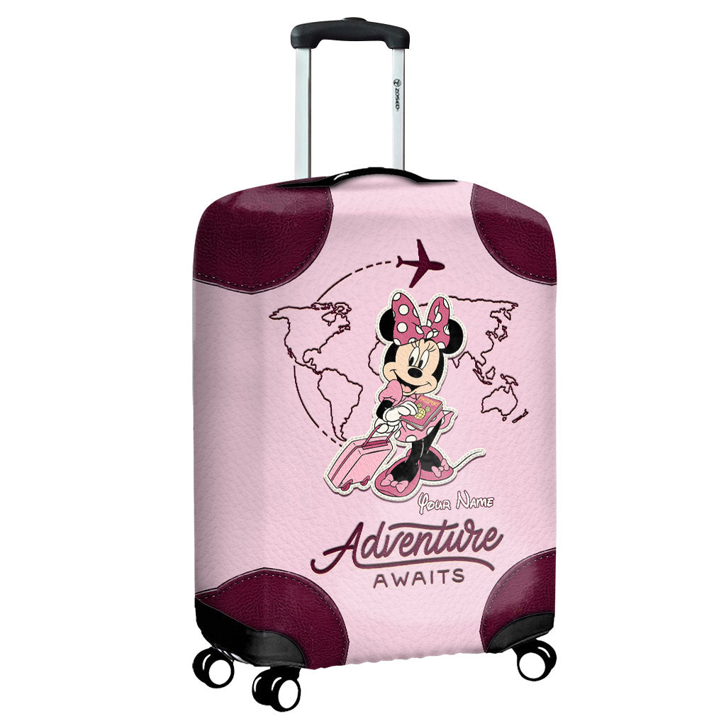 Adventure awaits - Personalized Mouse Luggage Cover