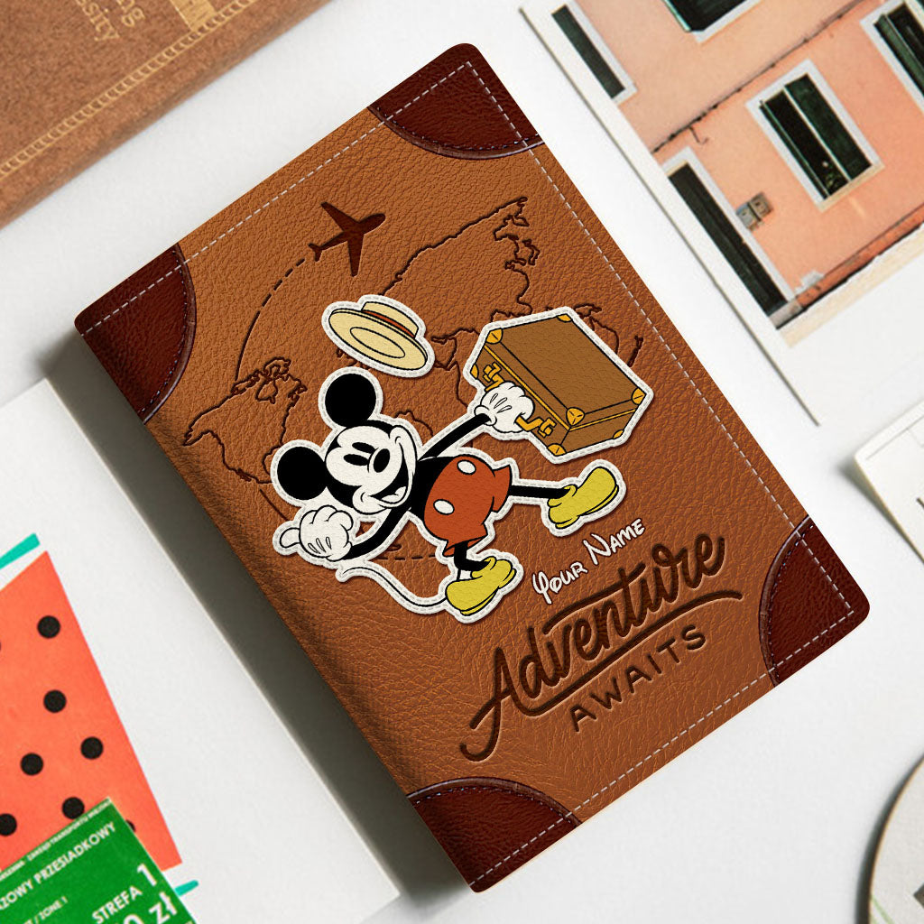 Adventure awaits - Personalized Mouse Passport Holder